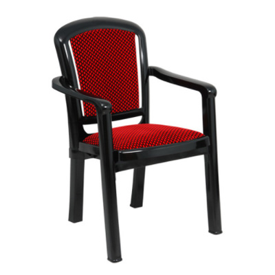 PLUSH Red Cushioned Plastic Chair